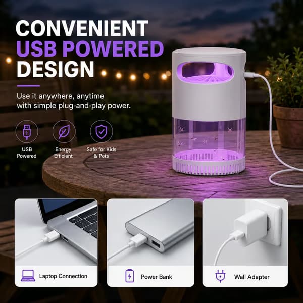  UV Mosquito Killer Lamp – quiet, USB, chemical-free. 50K+ sold!