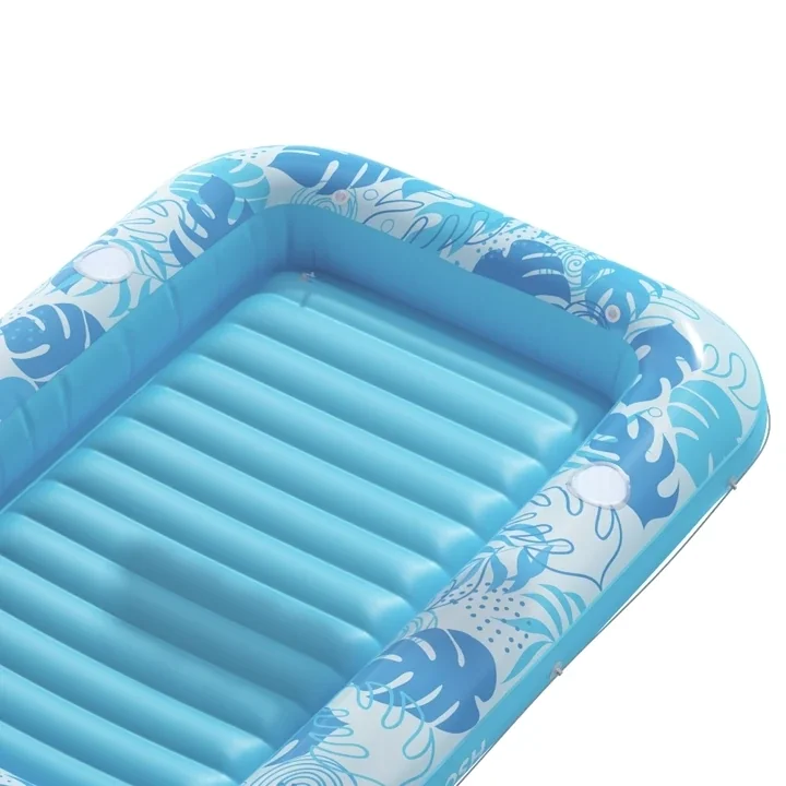 Inflatable Tanning Pool Lounger – 4-in-1 Sunbed Float with Pillow 💖70 in × 46 in