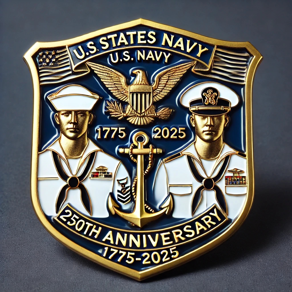 250th Anniversary U.S. NAVY Commemorative Pin