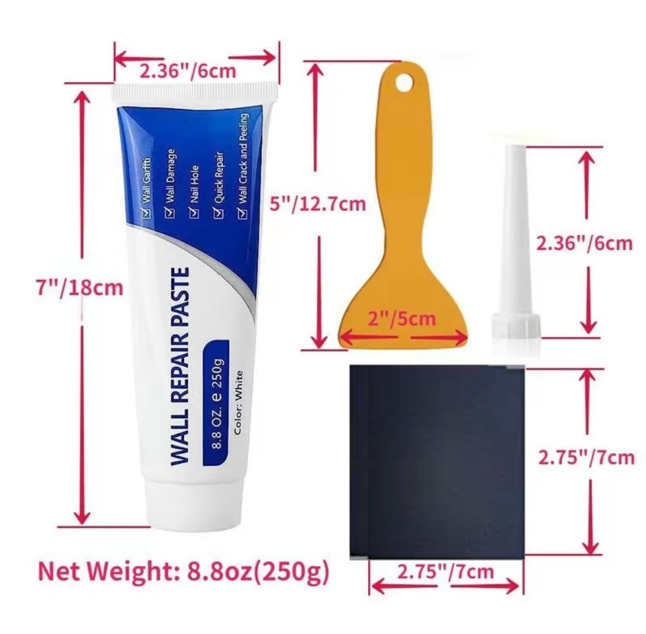 QuickFix Wall Repair Kit（Free Repair Kit Included）