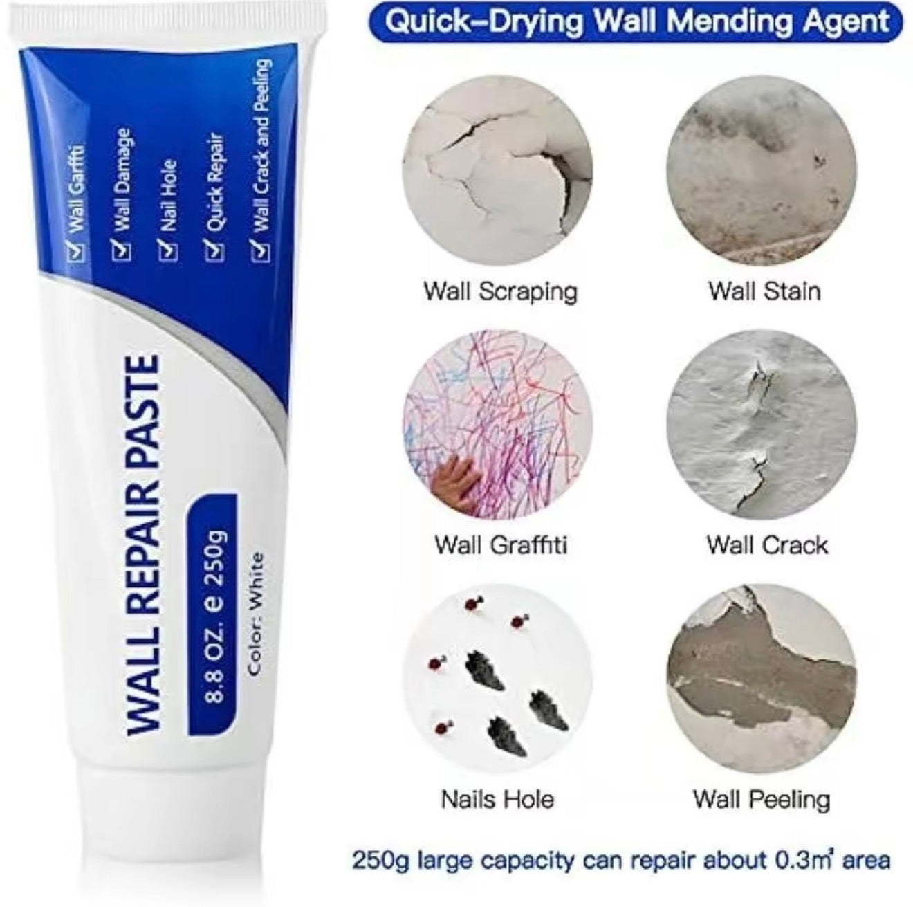 QuickFix Wall Repair Kit（Free Repair Kit Included）