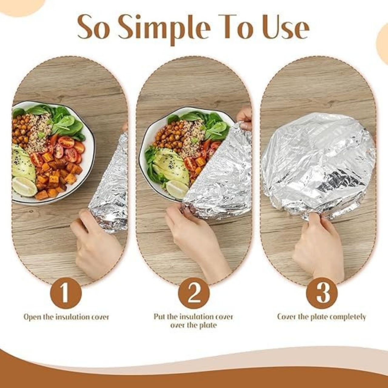 FoilCovers Reusable Food Foil Lids – Pack of 50