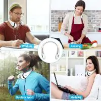 Portable Neck Fan Hands-Free Personal Cooling Fan with 3 Speeds & 360° Airflow for Home Travel