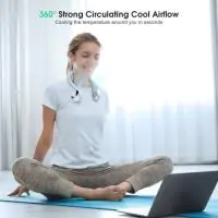 Portable Neck Fan Hands-Free Personal Cooling Fan with 3 Speeds & 360° Airflow for Home Travel