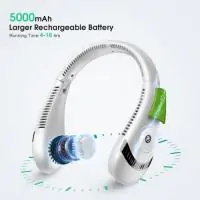 Portable Neck Fan Hands-Free Personal Cooling Fan with 3 Speeds & 360° Airflow for Home Travel