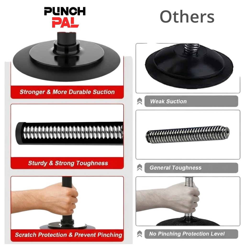 Desk Punching Bag Desktop Toy with Strong Suction Cup Fun Punch Desktop Game-Black