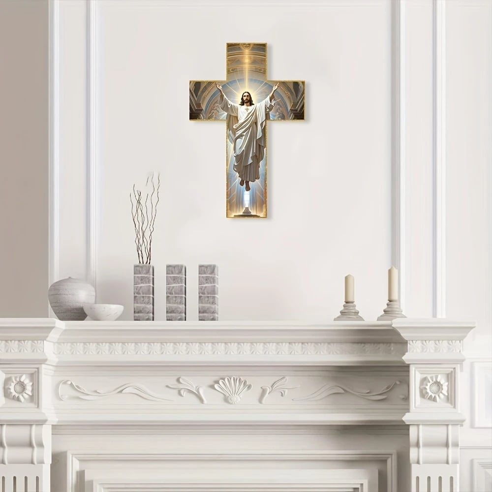 Vintage Acrylic  Jesus Christ Wall Cross 30*20cm