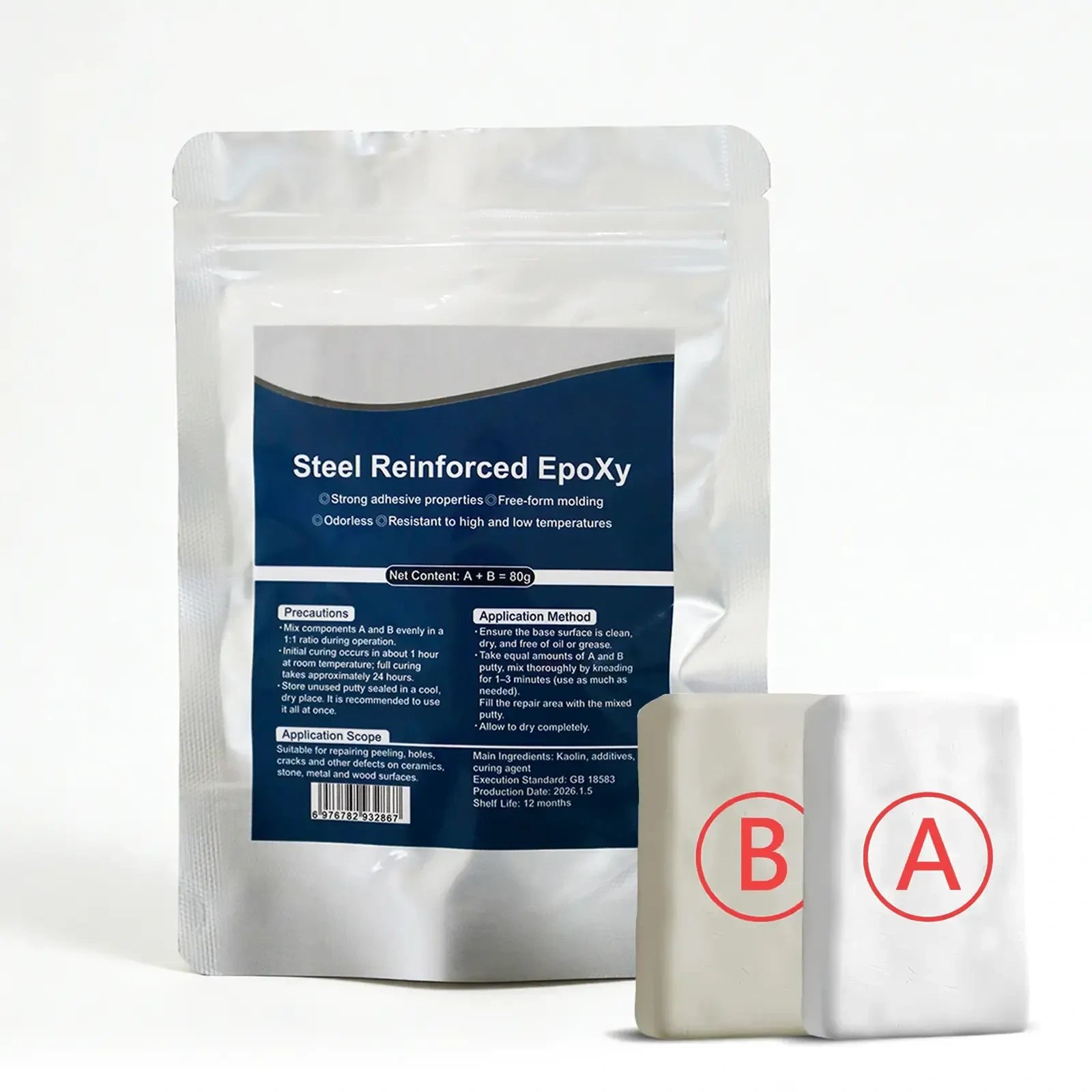 Steel Reinforced Epoxy Putty - – Permanent Crack & Leak Repair for Metal Wood Concrete