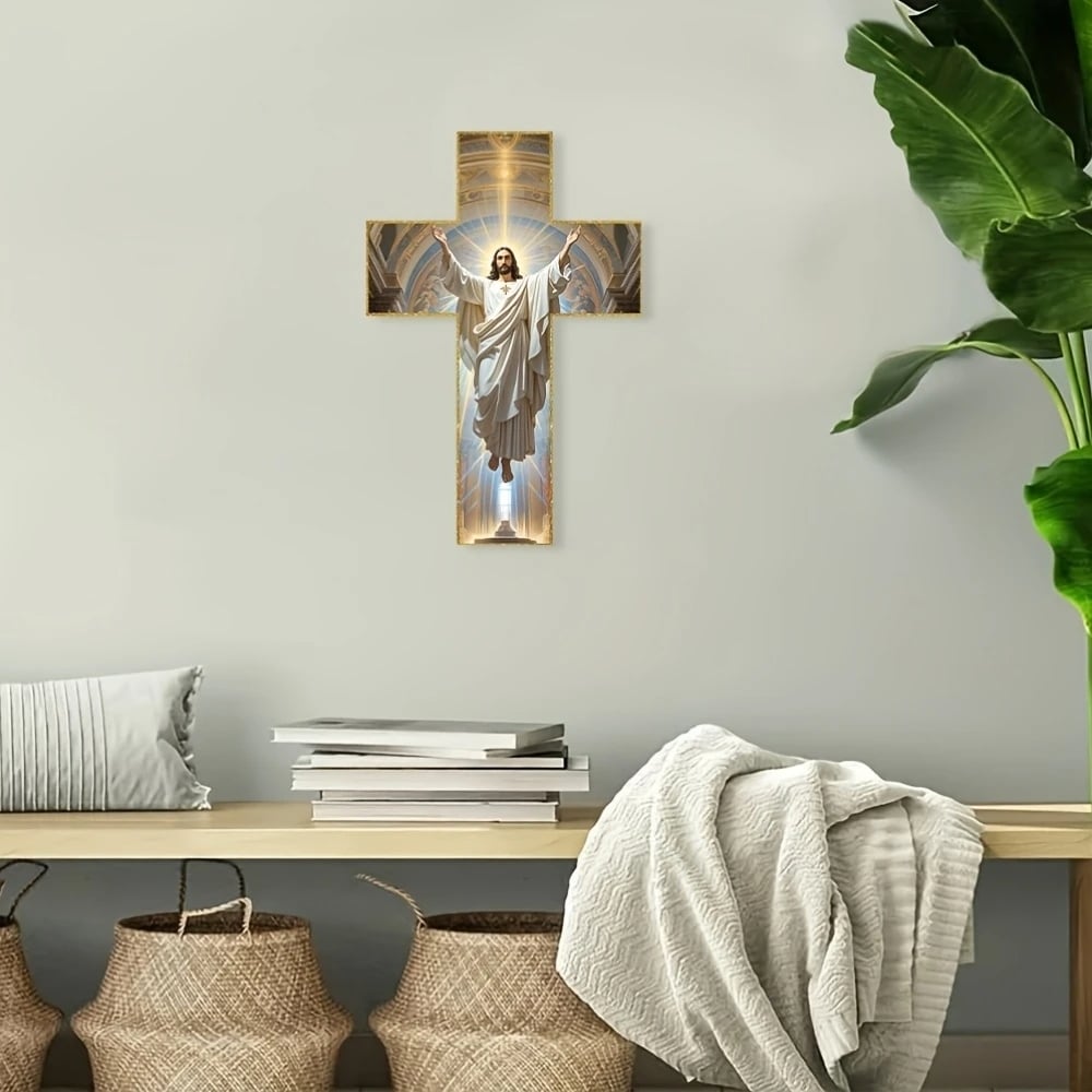 Vintage Acrylic  Jesus Christ Wall Cross 30*20cm