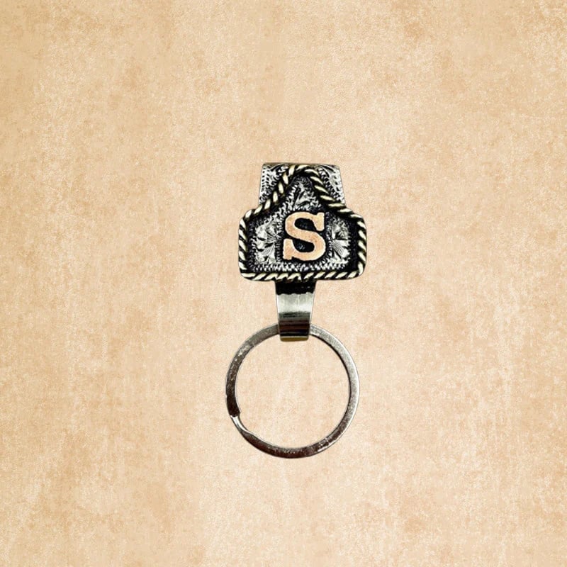 🔥2026 HOT SALE 49% OFF💥Handmade Cow Tag Belt  Key Holder with Custom Initial.