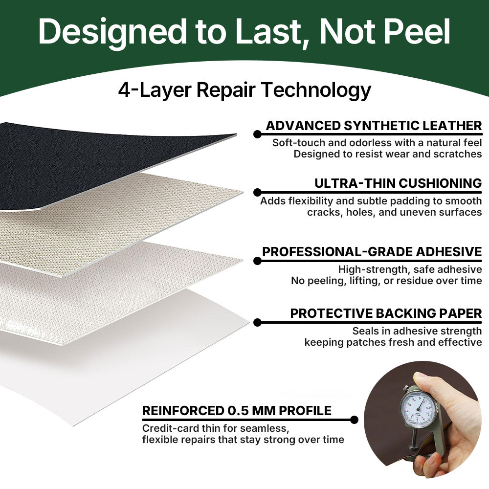 Self-adhesive Leather Repair Patch (19.7 x 53.9 in)