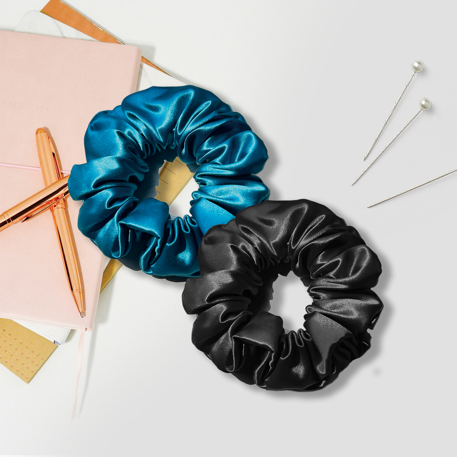 22MOMME 100% reine Maulbeerseide Haarbänder 2er-Set