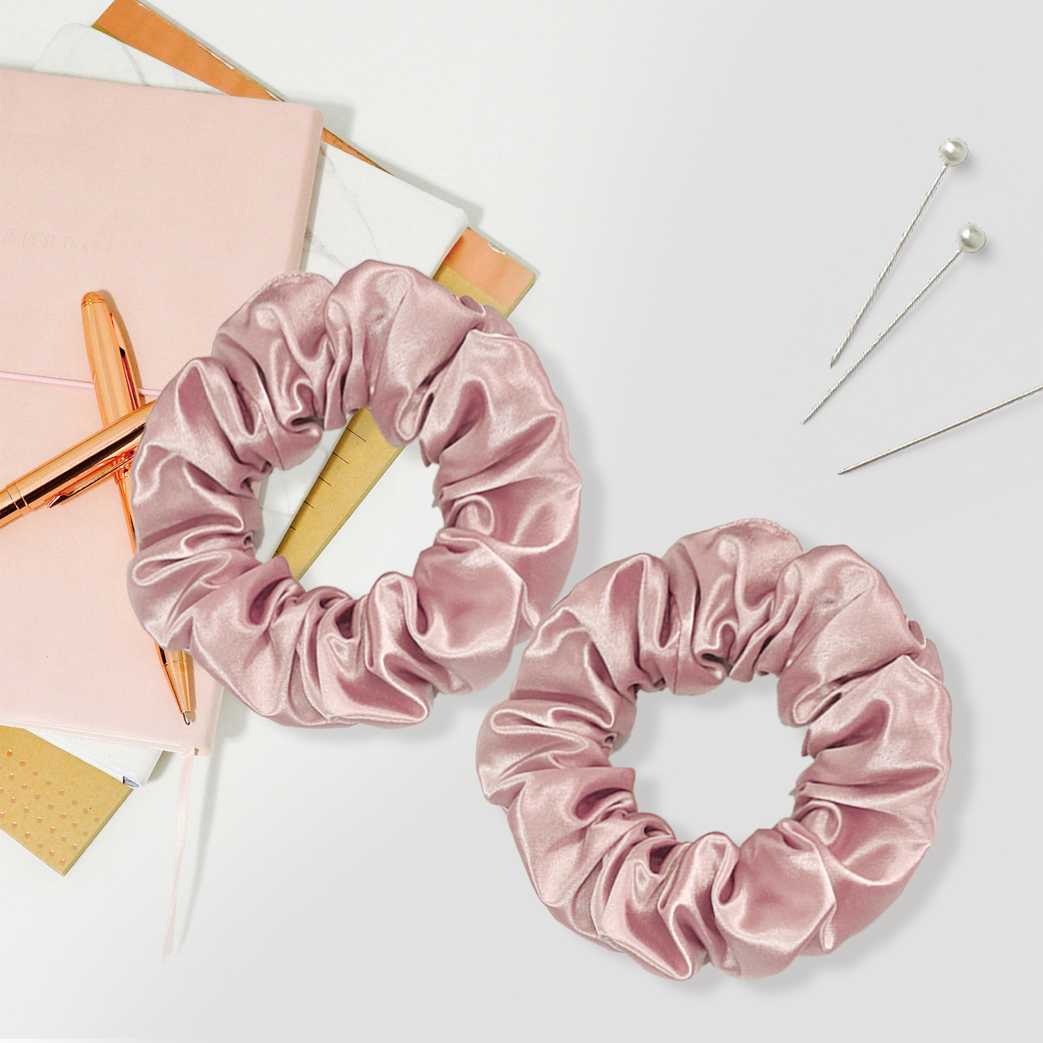 22MOMME 100% reine Maulbeerseide Haarbänder 2er-Set