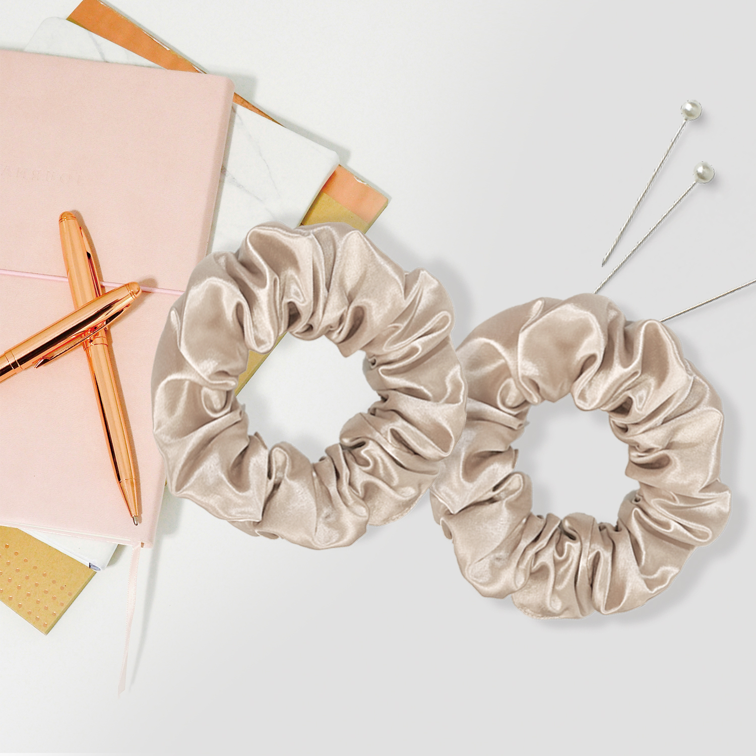 22MOMME 100% reine Maulbeerseide Haarbänder 2er-Set