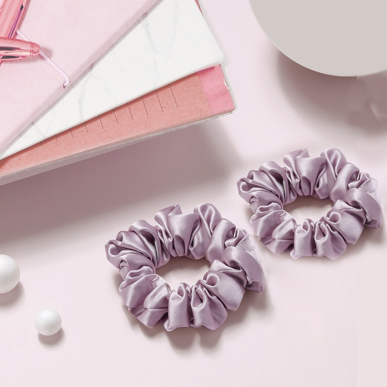 22MOMME 100% reine Maulbeerseide Haarbänder 2er-Set