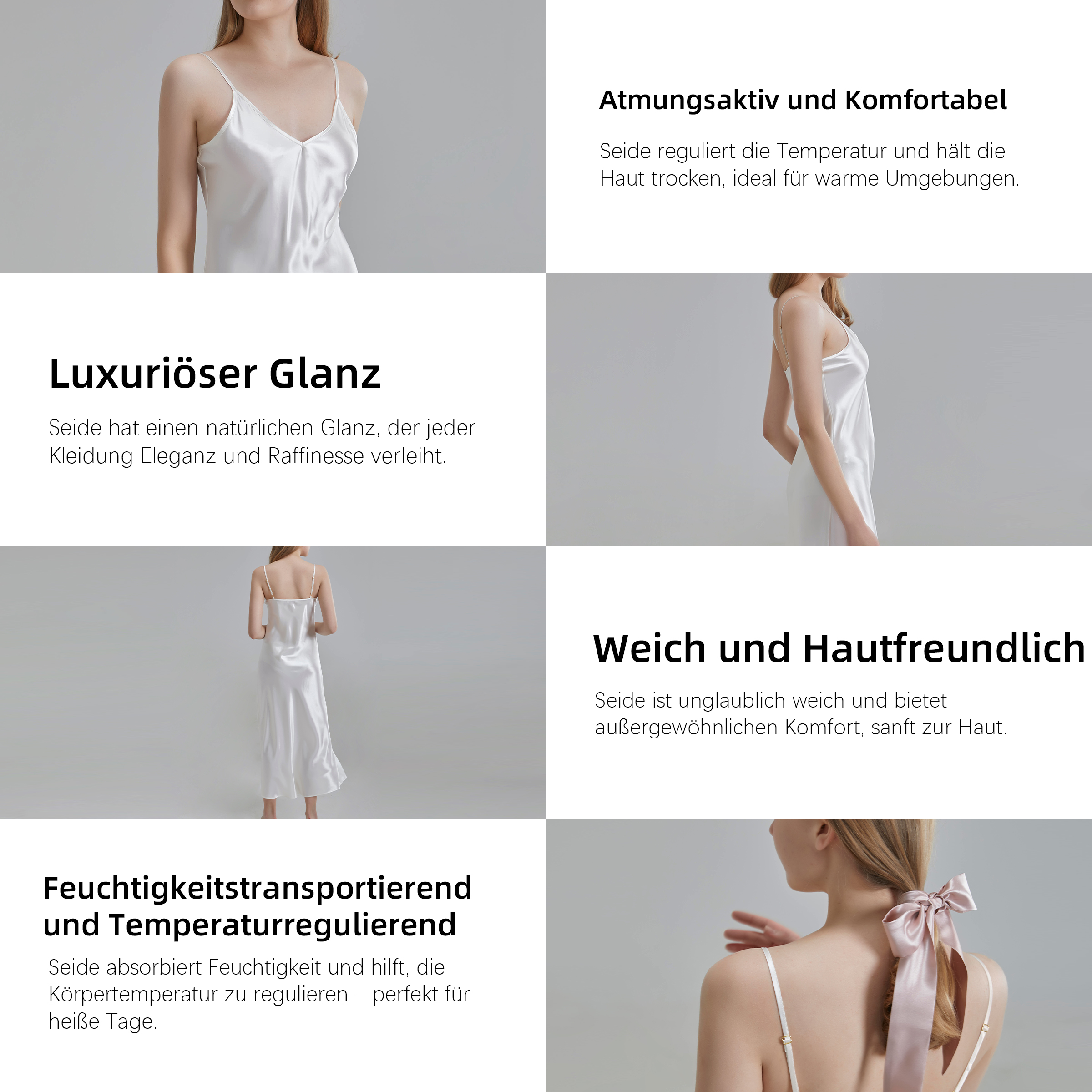 فستان سليب حريري للسيدات بوزن 22 موميه – أناقة خالصة