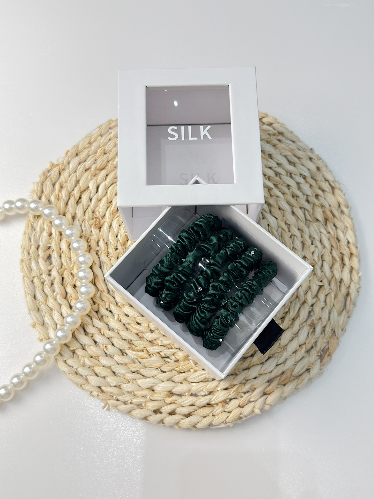 22 Momme Silk Hair Scrunchies 5-Pack (S, Solid Colors)