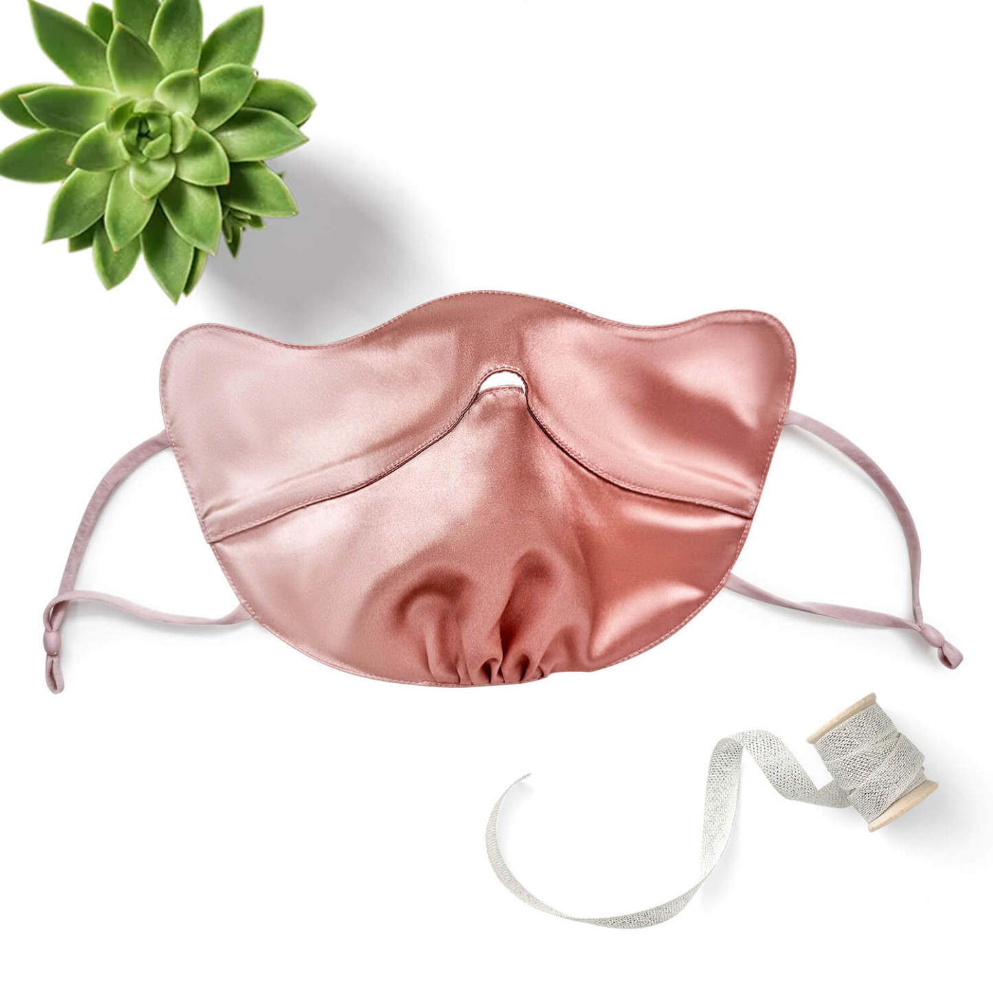 Sonnenschutzmaske aus Seide 22Momme – Mit Raffungen am Kinn