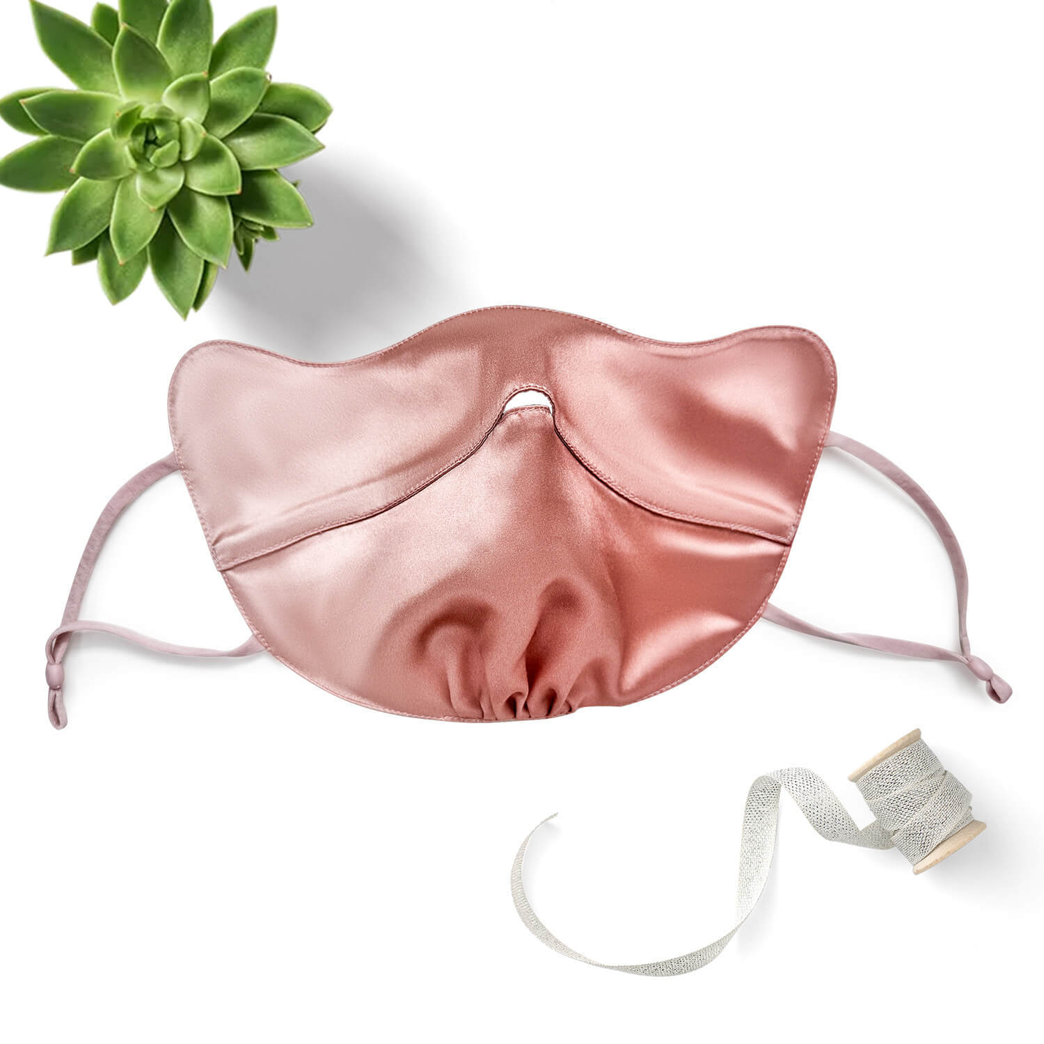 Sonnenschutzmaske aus Seide 22Momme – Mit Raffungen am Kinn