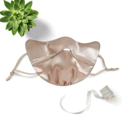 Sonnenschutzmaske aus Seide 22Momme – Mit Raffungen am Kinn
