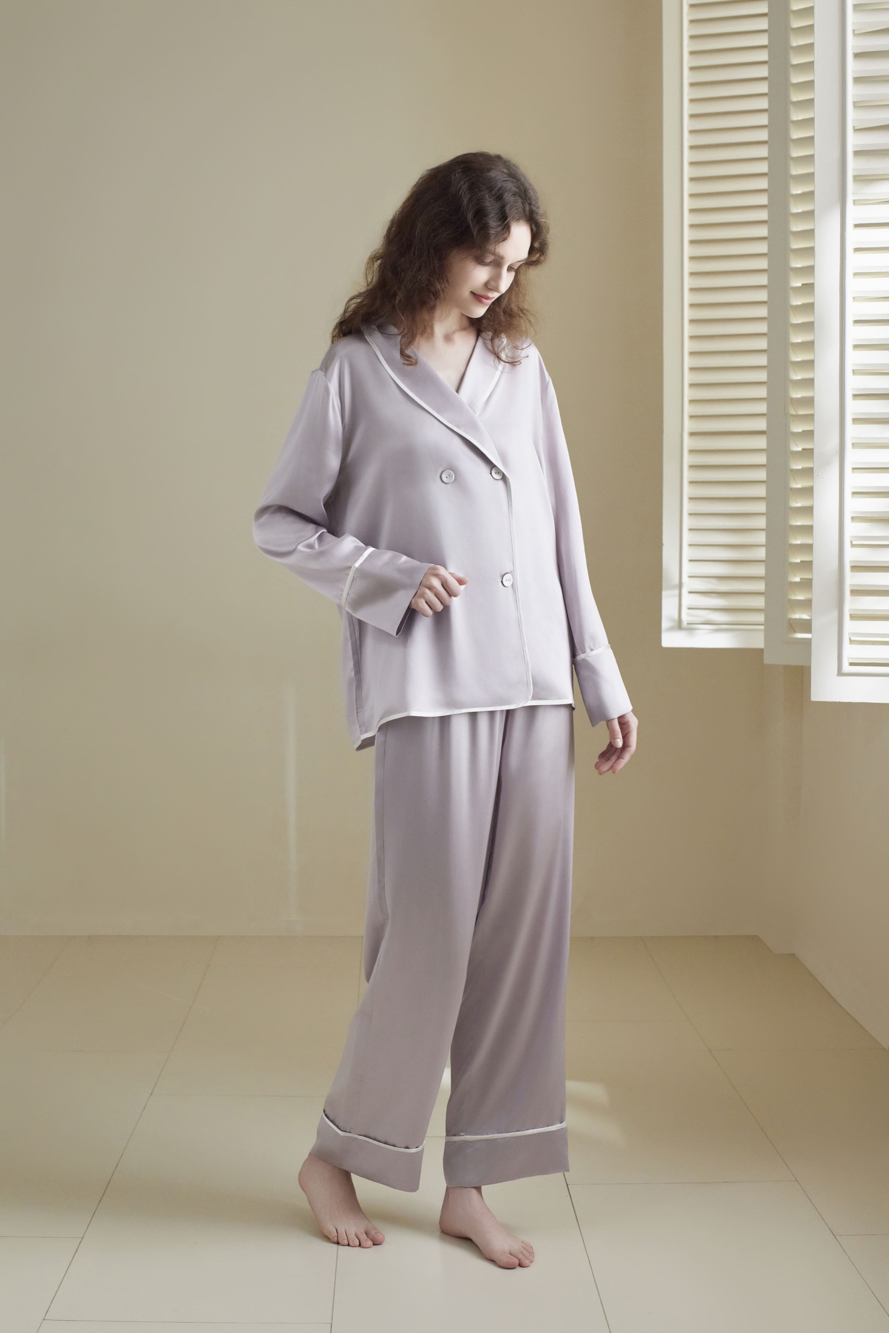 22Momme Silk Double-breasted Pajama Set
