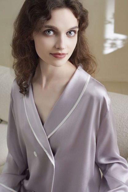 22Momme Silk Double-breasted Pajama Set