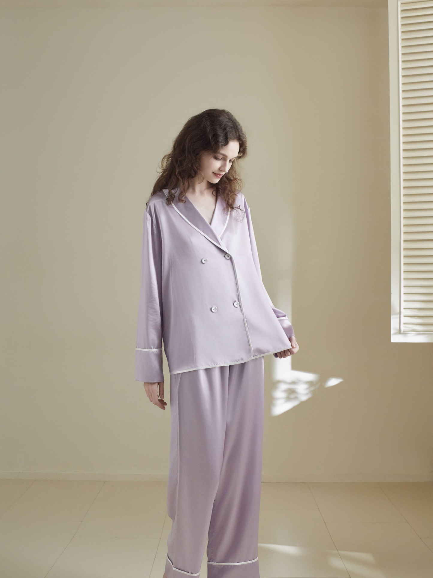 22Momme Silk Double-breasted Pajama Set