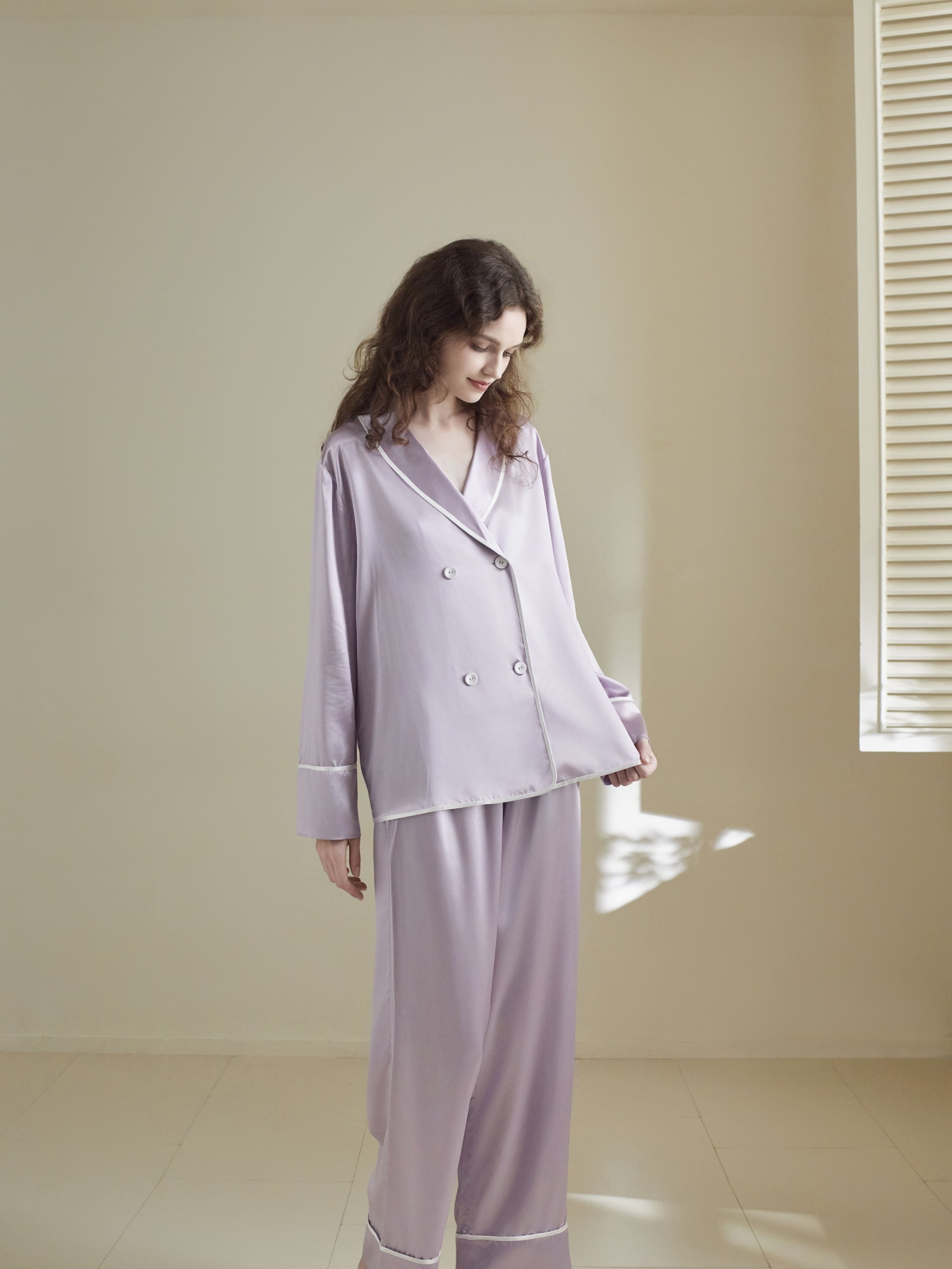 22Momme Silk Double-breasted Pajama Set