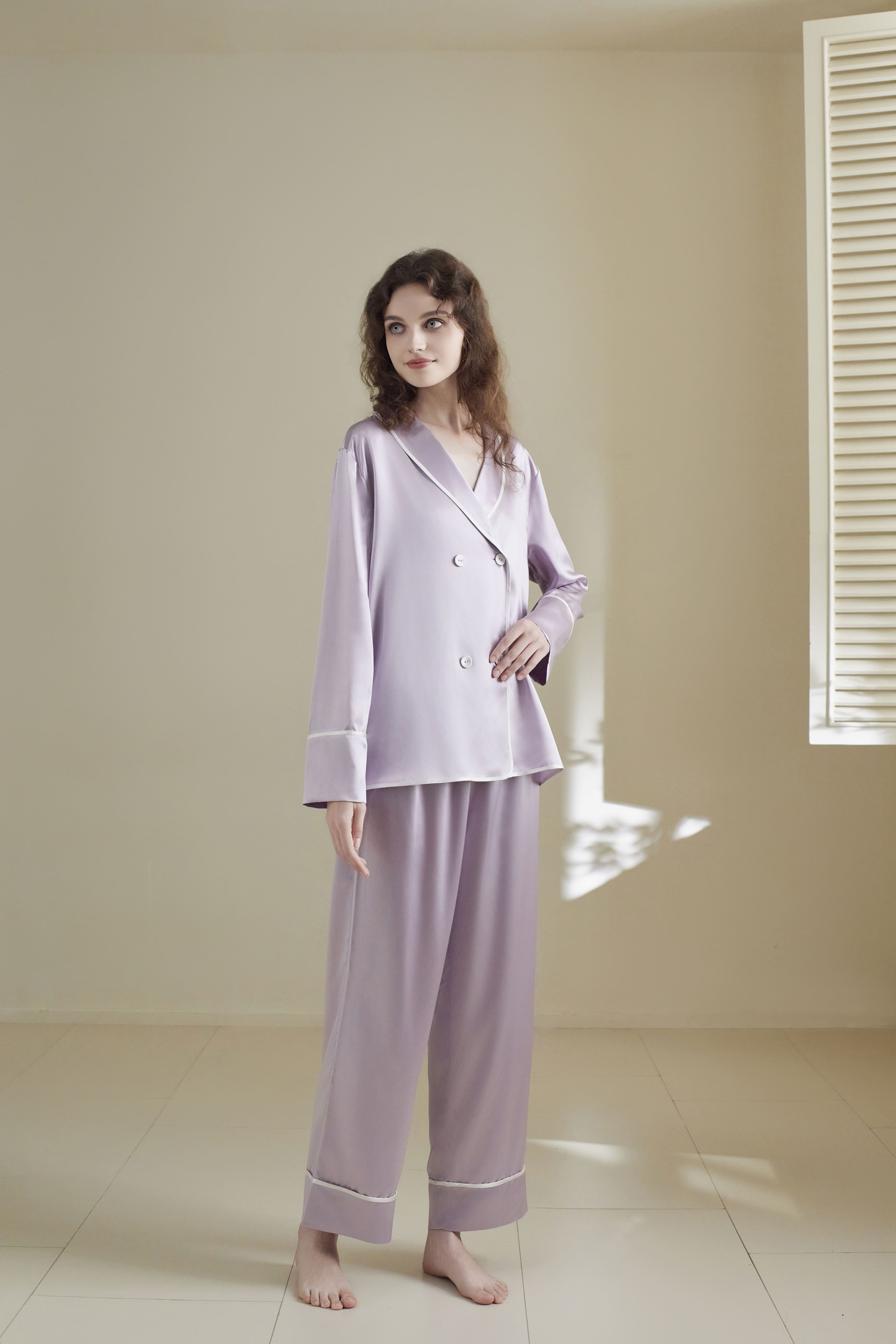 22Momme Silk Double-breasted Pajama Set