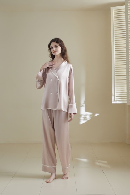 22Momme Silk Double-breasted Pajama Set