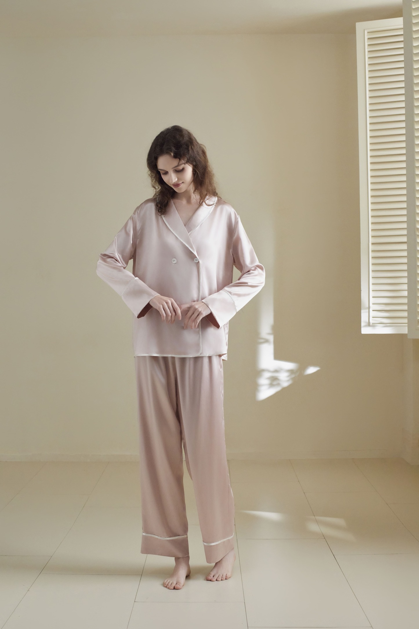22Momme Silk Double-breasted Pajama Set