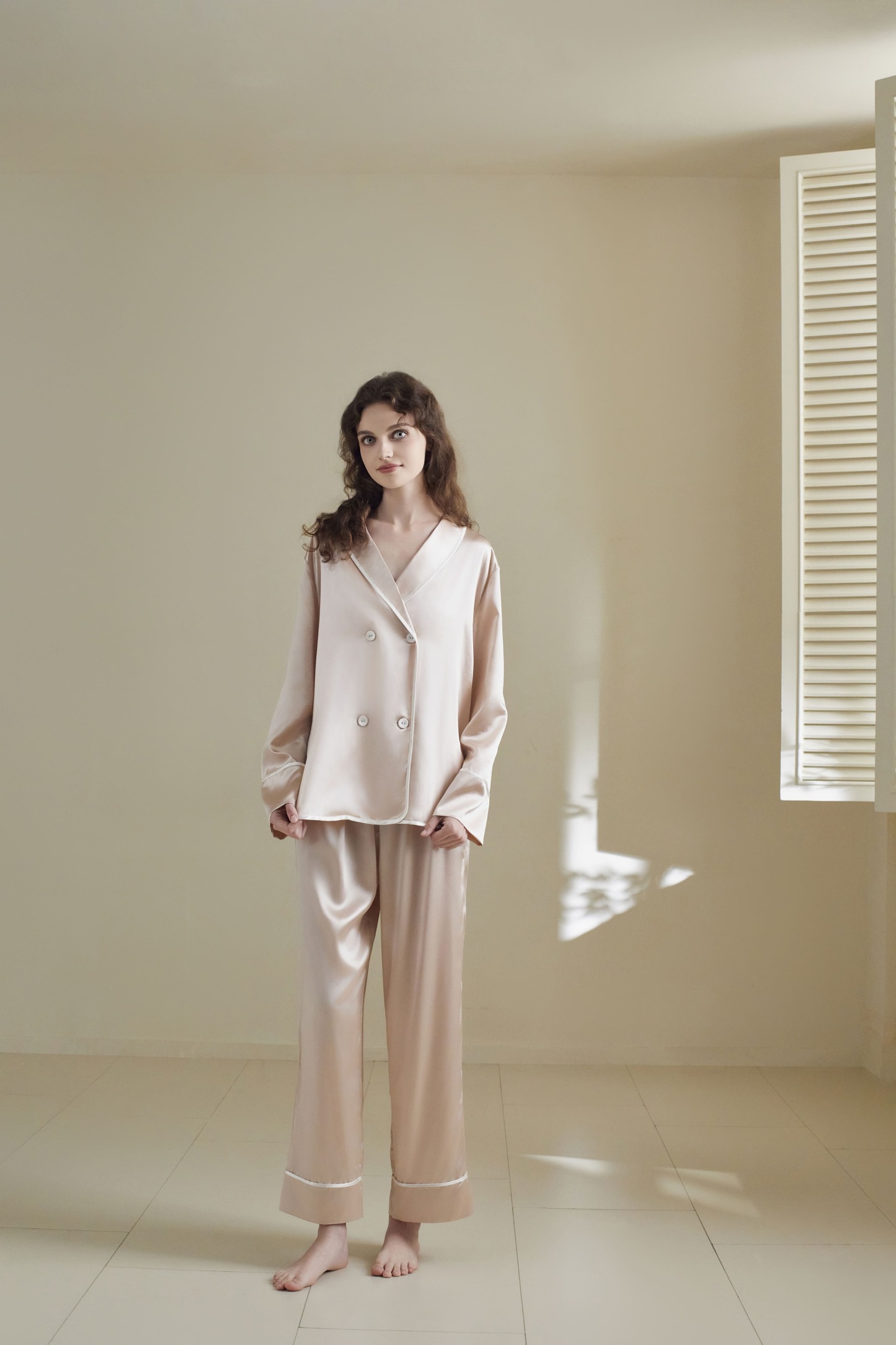 22Momme Silk Double-breasted Pajama Set