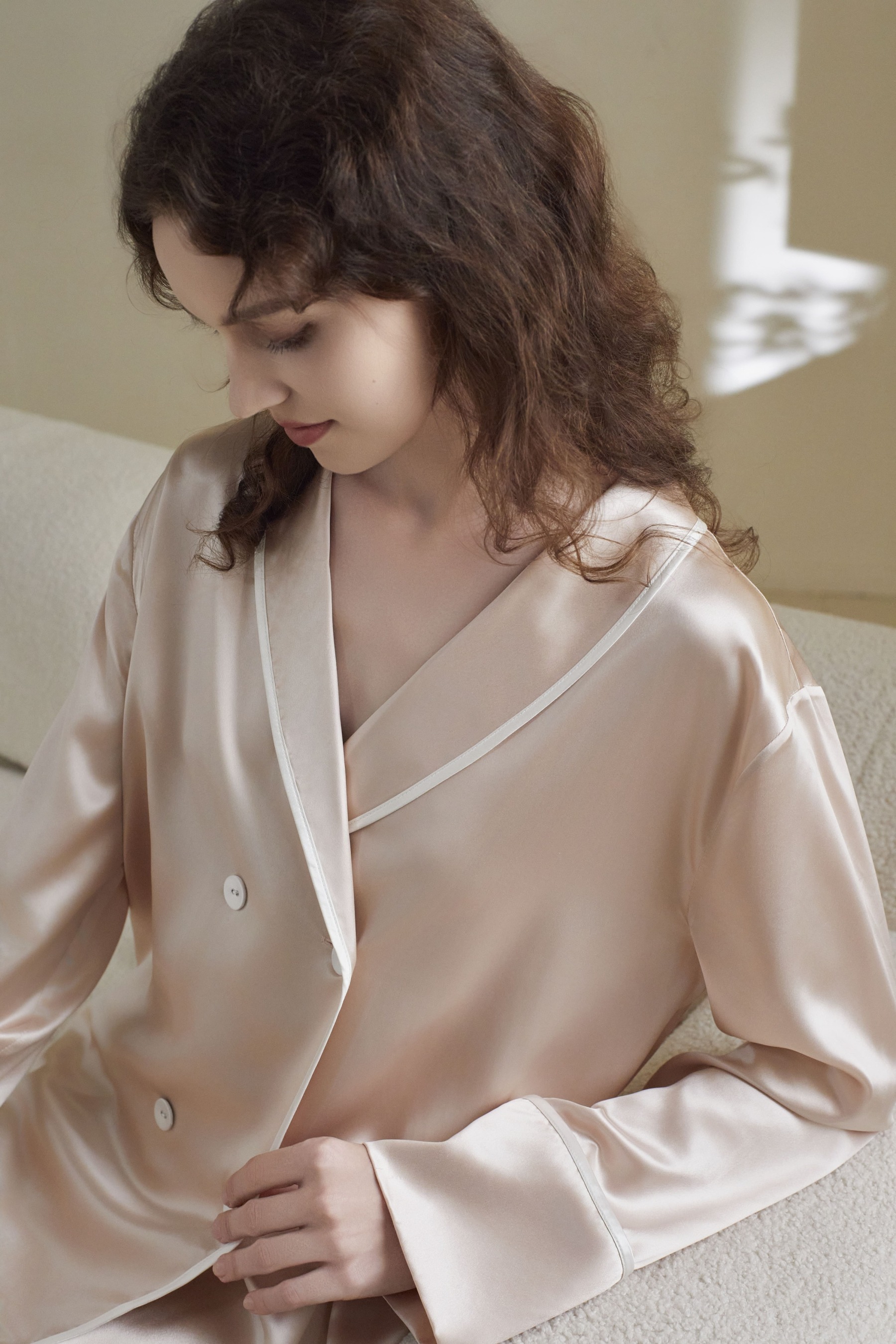 22Momme Silk Double-breasted Pajama Set
