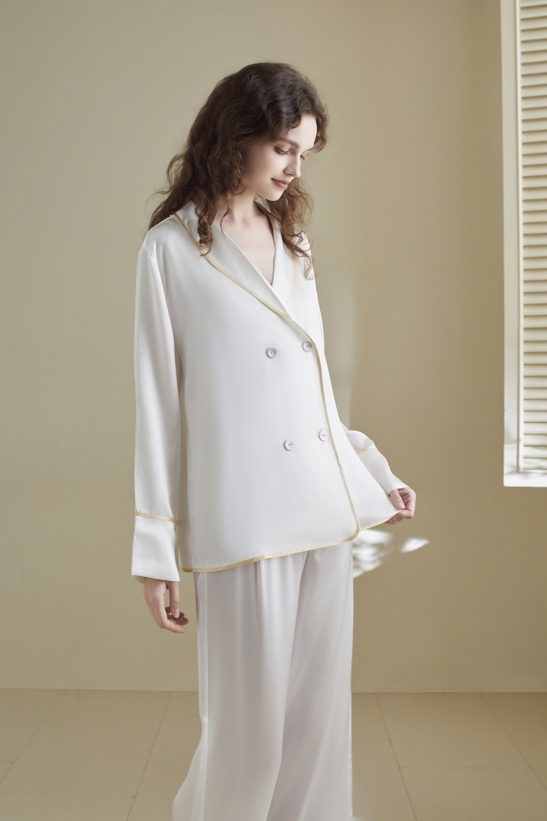 22Momme Silk Double-breasted Pajama Set