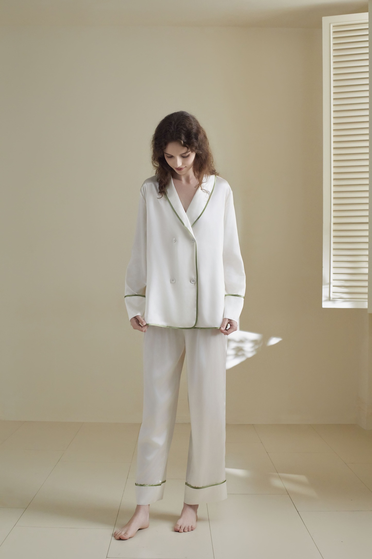 22Momme Silk Double-breasted Pajama Set