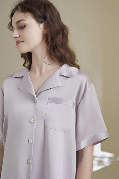 22 Momme Sandwash Short Sleeve Set