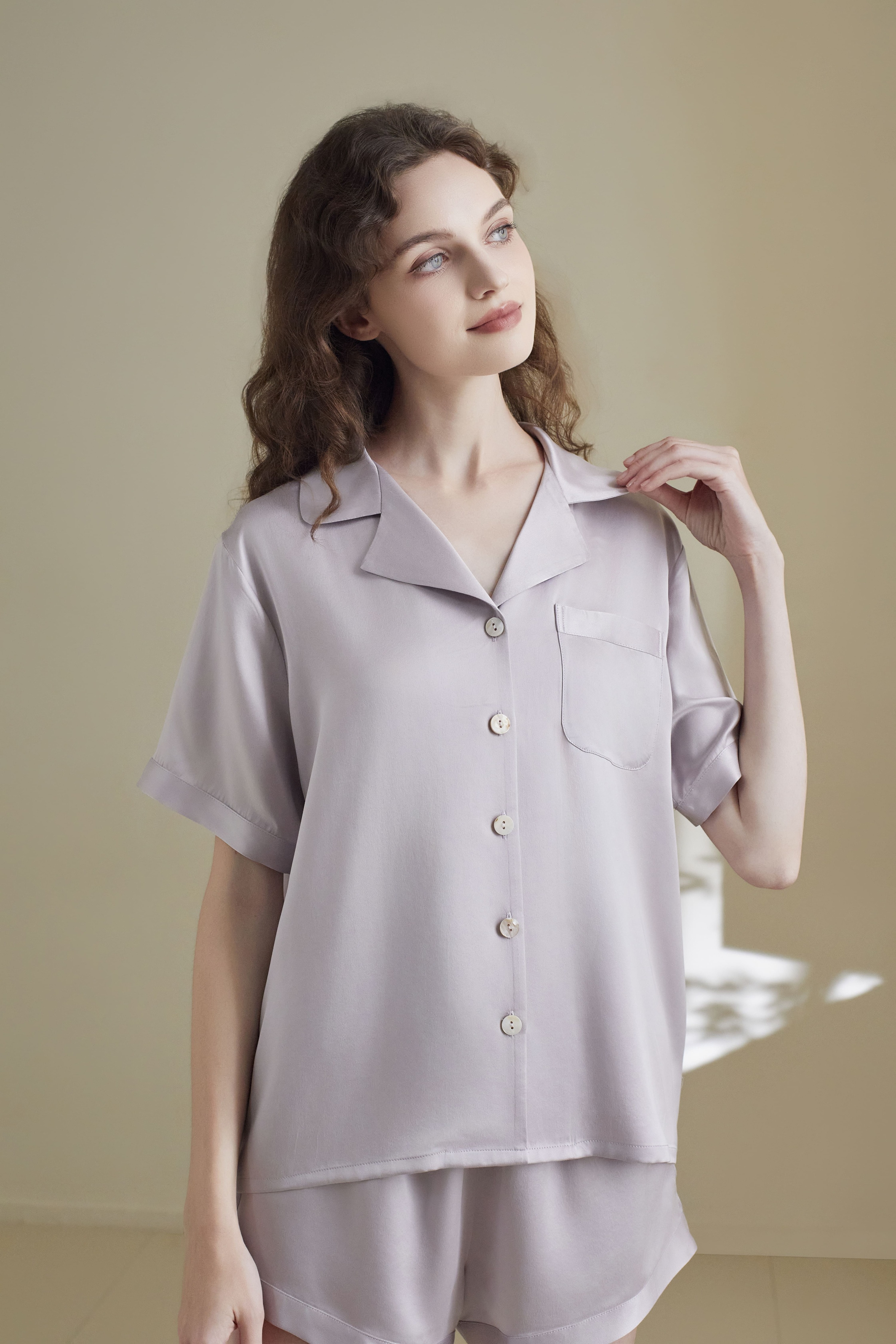 19 Momme Sandwash Kurzarm-Set