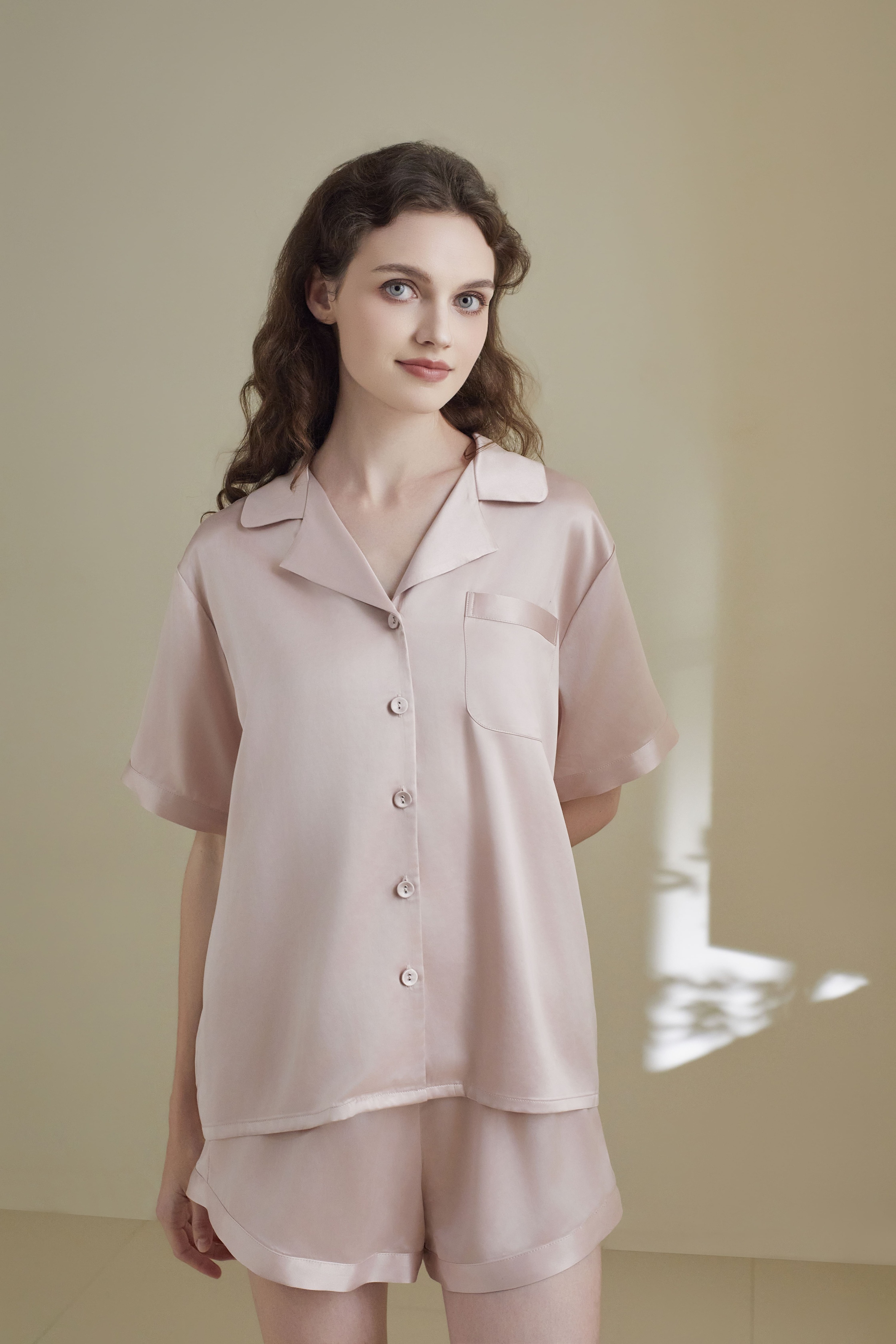 22 Momme Sandwash Short Sleeve Set