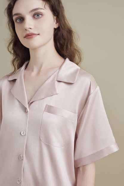 22 Momme Sandwash Short Sleeve Set