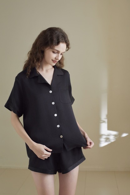 22 Momme Sandwash Short Sleeve Set