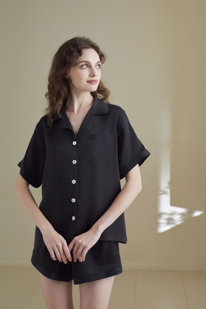 22 Momme Sandwash Short Sleeve Set