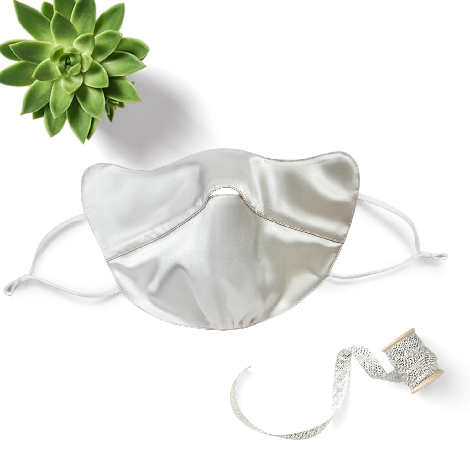 Sonnenschutzmaske aus Seide 22Momme – Mit Raffungen am Kinn