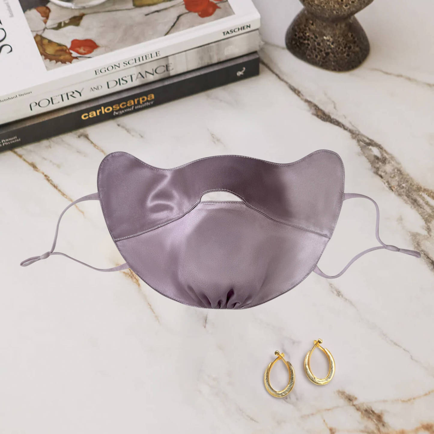 Sonnenschutzmaske aus Seide 22Momme – Mit Raffungen am Kinn