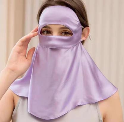 Lange Sonnenschutzmaske aus Seide 16Momme – Ohne Draht