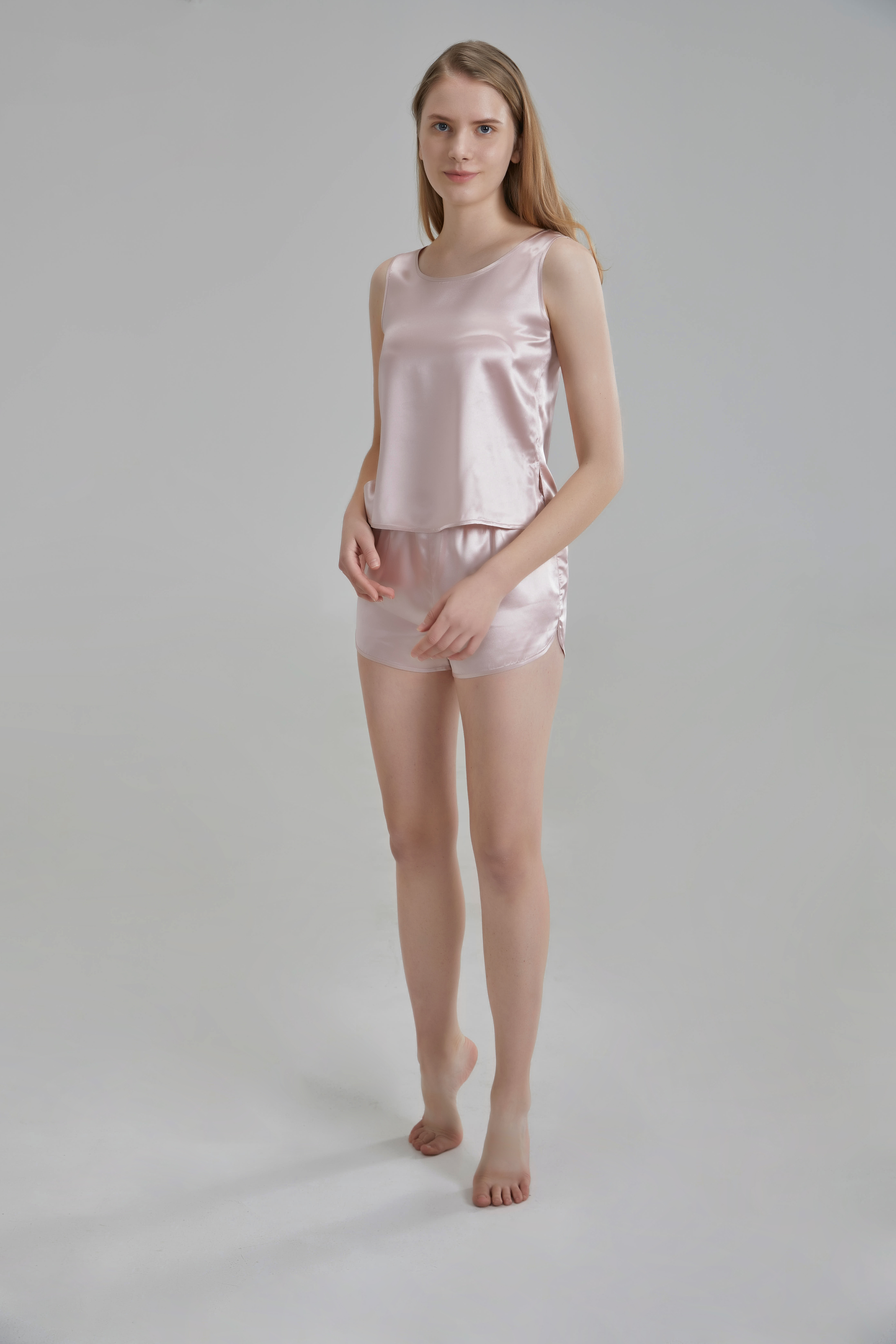  19 momme Seidenweste Pyjama Set