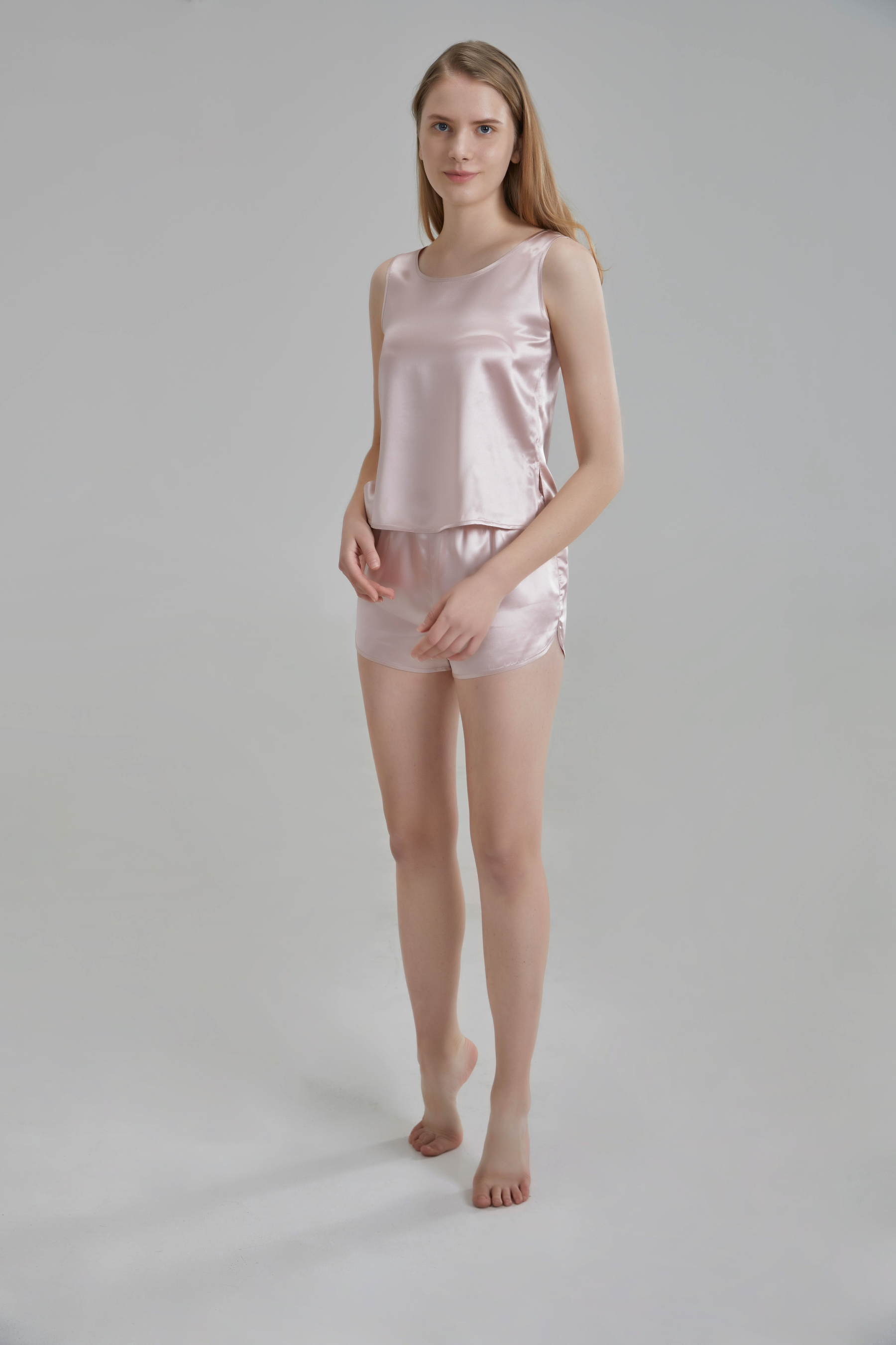  19 momme Seidenweste Pyjama Set