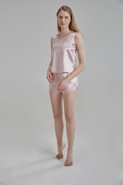  19 momme Seidenweste Pyjama Set