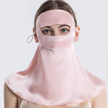 Lange Sonnenschutzmaske aus Seide 16Momme – Ohne Draht