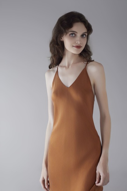 19 Momme Sandwashed Halter Long Dress