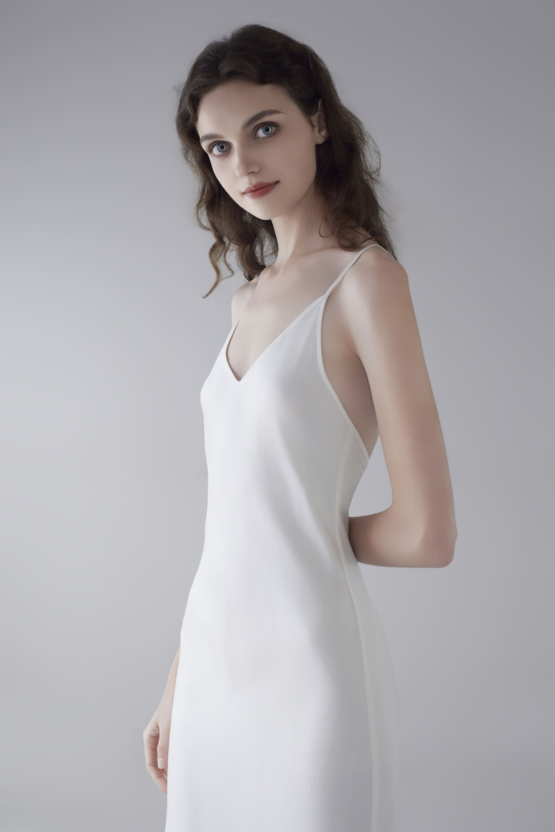 19 Momme Sandwashed Halter Long Dress